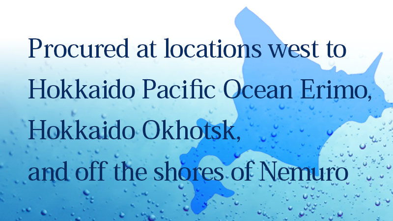 調達場所：北海道太平洋えりも以西、北海道オホーツク・根室沖